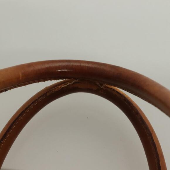 CELINE Macadam Canvas Boston Bag Pvc Leather Brown Gold - Picture 8 of 12